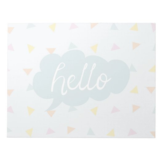 Cute Pastel Hallo Notitieblok (Voorkant)