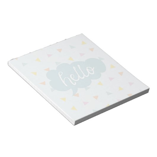 Cute Pastel Hallo Notitieblok (Schuin)