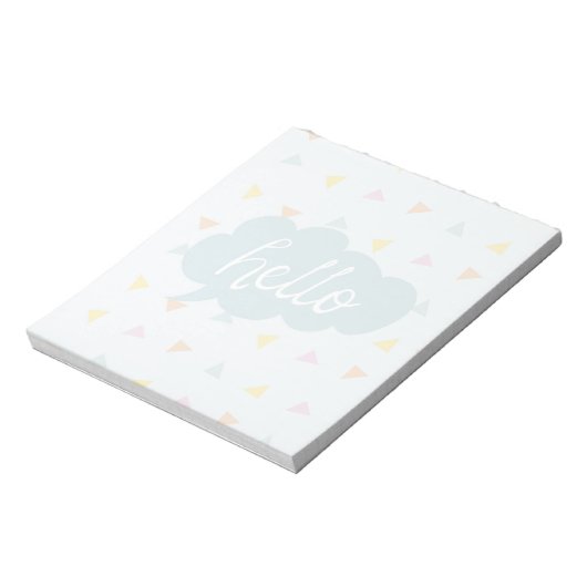 Cute Pastel Hallo Notitieblok (Linkerzijde)