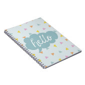 Cute Pastel Hallo Notitieboek (Rechterzijde)