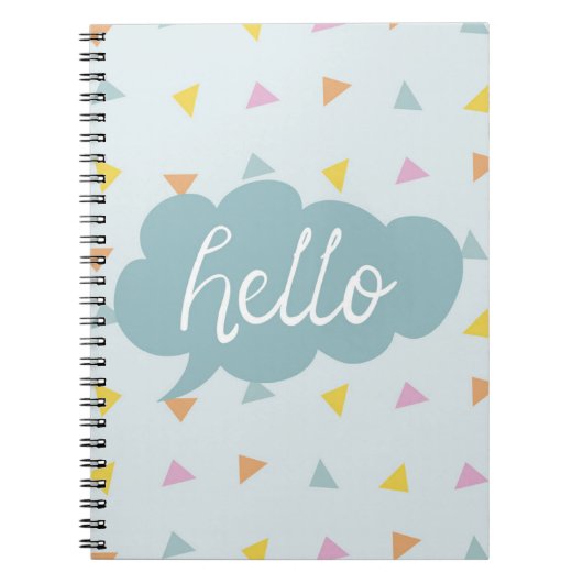 Cute Pastel Hallo Notitieboek (Voorkant)