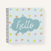 Cute Pastel Hallo Notitieboek (Voorkant)