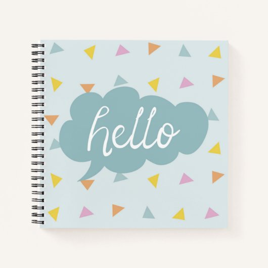 Cute Pastel Hallo Notitieboek (Voorkant)