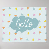 Cute Pastel Hallo Poster (Voorkant)