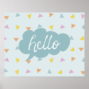 Cute Pastel Hallo Poster
