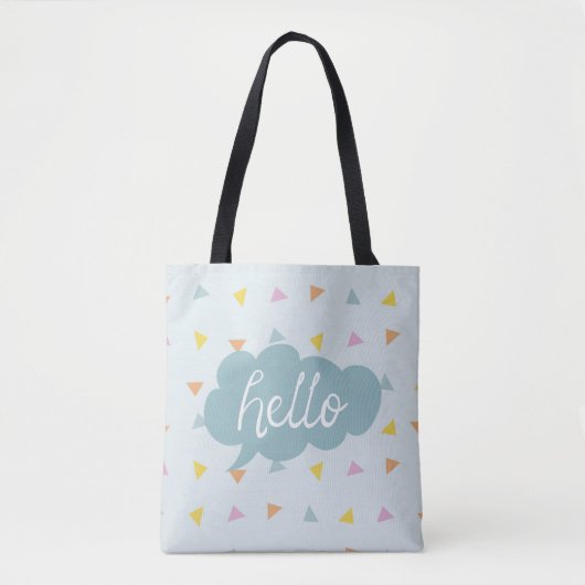 Cute Pastel Hallo Tote Bag (Voorkant)