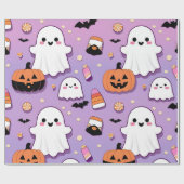 Cute Pastel Halloween Cadeaupapier (Vlak)