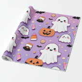 Cute Pastel Halloween Cadeaupapier (Uitgerold)