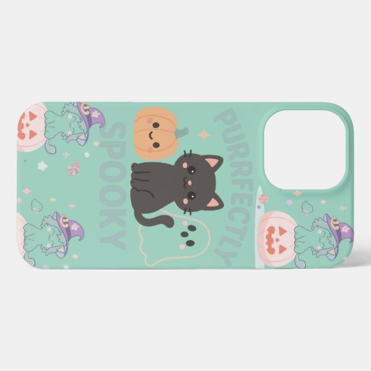 Cute Pastel Halloween Design iPhone Hoesje (Achterkant horizontaal)