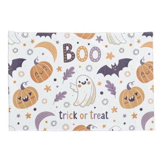 Cute Pastel Halloween Pillowcase Kussensloop (Achterkant-Rechts)