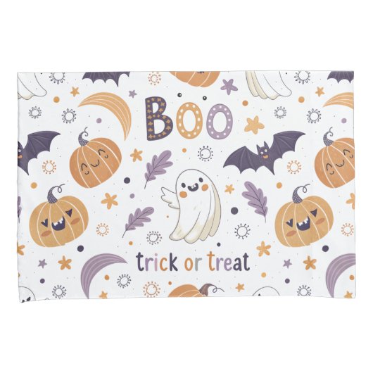 Cute Pastel Halloween Pillowcase Kussensloop (Voorkant-Rechts)