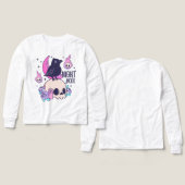 Cute Pastel Halloween Skull and Crow Longsleeve (Voorkant /achterkant)