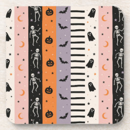Cute Pastel Halloween Vertical Stripe Worpillow Bier Onderzetter