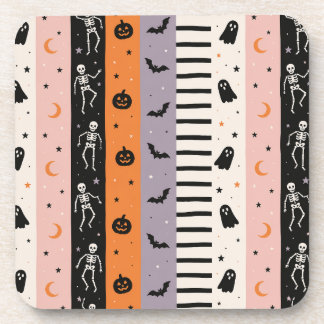 Cute Pastel Halloween Vertical Stripe Worpillow Bier Onderzetter