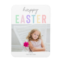 Cute Pastel Happy Easter Typografie Magneet