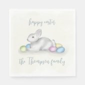 Cute Pastel Happy Paast Bunny Classic Simple Servet (Voorkant)
