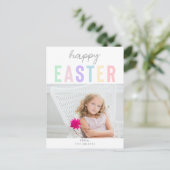 Cute Pastel Happy Paast Fotocollage bron Feestdagenkaart (Staand voorkant)