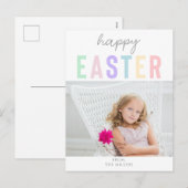 Cute Pastel Happy Paast Fotocollage bron Feestdagenkaart (Voorkant / Achterkant)
