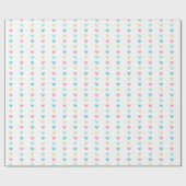 Cute Pastel Hearts Pattern Cadeaupapier (Vlak)