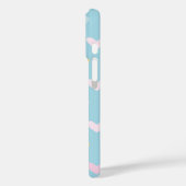 Cute Pastel Hearts Pattern Light Blue Case-Mate iPhone Case (Achterkant / Links)