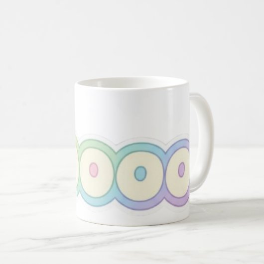 Cute Pastel HOOOO Text design  Koffiemok (Voorkant rechts)