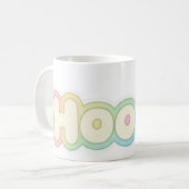 Cute Pastel HOOOO Text design  Koffiemok (Voorkant links)
