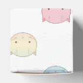 Cute Pastel Kat ziet roze Blauw Groen Geel Bedankdoosjes (Bovenkant)