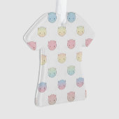 Cute Pastel Kat ziet roze Blauw Groen Geel Ornament (voorkant)