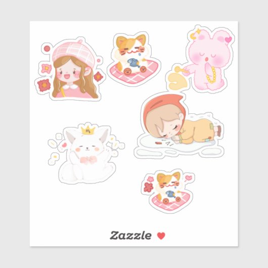 Cute Pastel Kawaii Stickers (Vel)