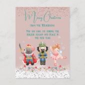 Cute Pastel Kerstmis Nutcracker Feestdagenkaart (Voorkant)