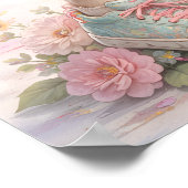 Cute Pastel Kitten Macaron Kunstprint Poster (Hoek)