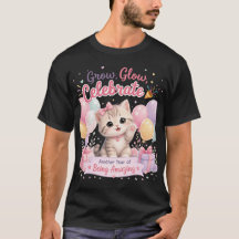 Cute Pastel Kitten Verjaardagsviering Ontwerp