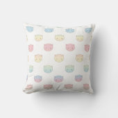 Cute Pastel Kitty Cat Facts Pattern Kussen (Voorkant)