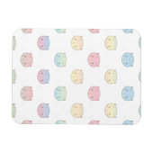 Cute Pastel Kitty Cat Facts Pattern Magneet (Horizontaal)