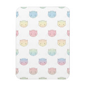 Cute Pastel Kitty Cat Facts Pattern Magneet (Verticaal)
