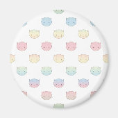 Cute Pastel Kitty Cat Facts Pattern Magneet (Voorkant)