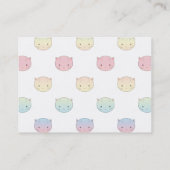 Cute Pastel Kitty Cat Facts Pattern Visitekaartje (Achterkant)