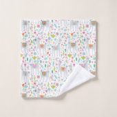 Cute Pastel Llama Pattern Bad Handdoek (Wasdoekje)