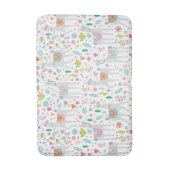 Cute Pastel Llama Pattern Badmat (Voorkant Verticaal)
