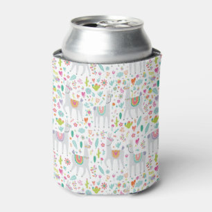 Cute Pastel Llama Pattern Blikjeskoeler