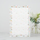 Cute Pastel Llama Pattern Briefpapier (Staand voorkant)