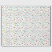 Cute Pastel Llama Pattern Cadeaupapier (Vlak)