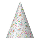 Cute Pastel Llama Pattern Feesthoedjes (Links)