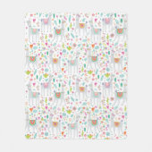 Cute Pastel Llama Pattern Fleece Deken (Voorkant)