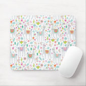 Cute Pastel Llama Pattern Muismat (Met muis)
