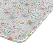 Cute Pastel Llama Pattern Snijplank (Hoek)