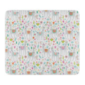 Cute Pastel Llama Pattern Snijplank (Voorkant)