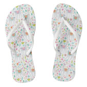 Cute Pastel Llama Pattern Teenslippers (Voetbed)