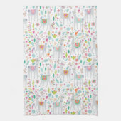 Cute Pastel Llama Pattern Theedoek (Verticaal)