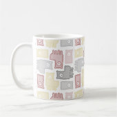 Cute Pastel Llama Puzzle Pattern Koffiemok (Links)